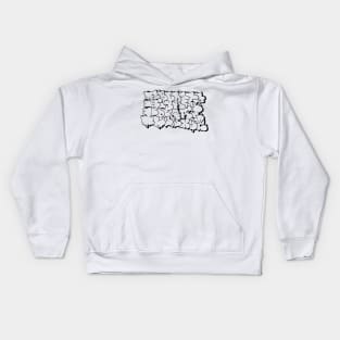 Graffiti Alphabet #7 black Kids Hoodie